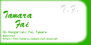 tamara fai business card